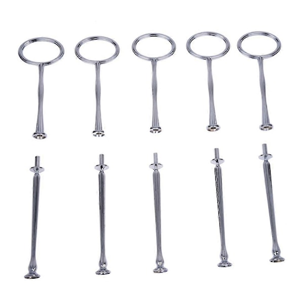 5 Bröllop Metall 2 Vånings Tårtställ Centerhandtag Stänger Beslag Kit