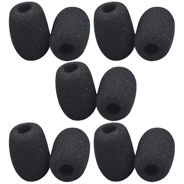 10 stk. Mikrofondeksler Mikrofonvindskjerm Mini Størrelse Revers Headset Mikrofonvindskjermer