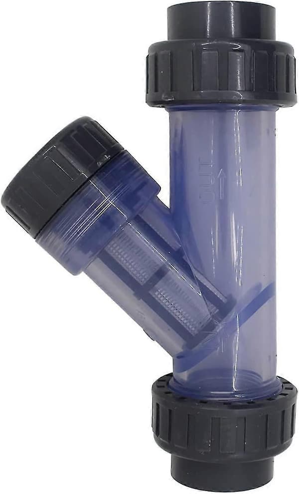 PVC Slangfilter y Typ 20mm 40mm Mesh Filter Akvarium Bevattning PVC Sil Rörformigt Filter 20mm