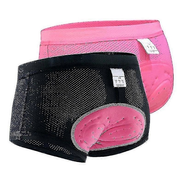 Dame Cykelundertøj Sportsmønster Shorts Tætsiddende Cykelshorts Korte Dame Shorts Black L