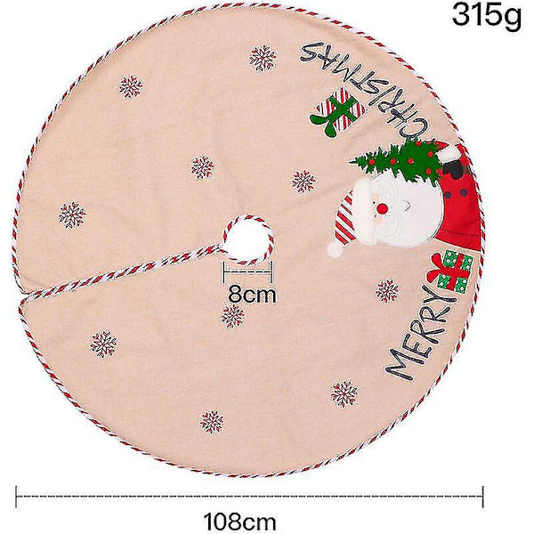 Juletræstæppe juletræ boligdekoration diameter 108 cm