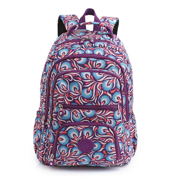 Ny stil multi-lomme studentsekk fargerik trykk reiseveske style 2