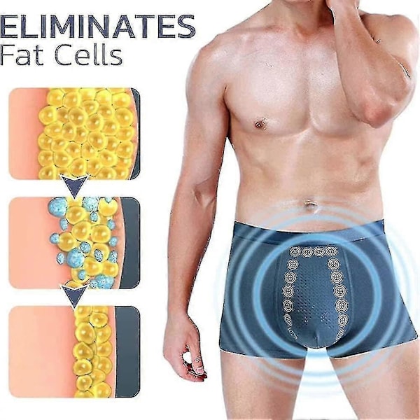 3 stk. Eft Energi-felt-terapi Herreundertøj, Energi Felt Terapi Herreundertøj Energi Felt Terapi Herrebukser Grey XL