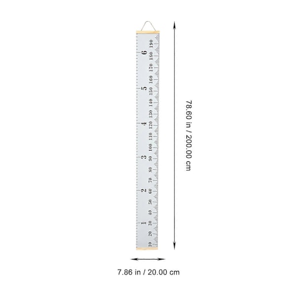 1 st Väggmonterad Mätsticka Barn Höjdmätare Höjd Diagram Hänge (Grå)