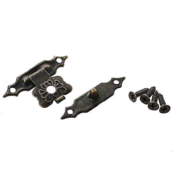 10 X Anchive Trälåda Lås Set Stängd Låda Brons 3 Cm Lång