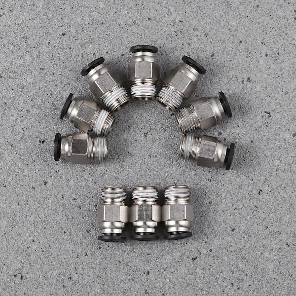 UEETEK 6 stk. PC4-01 Rett Pneumatisk PTFE Slangekobling for 3D-skriver