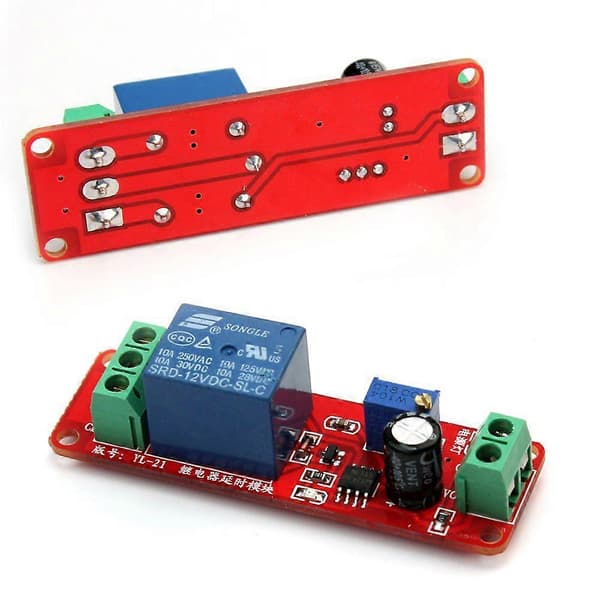 DC 12V NE555 Forsinkelsestimer Relæ Monostabil Timer Switch Justerbart Modul 0 til 10 Sekunder