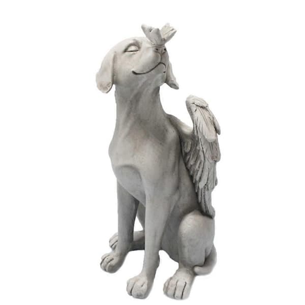 Design Hund Engel Kæledyr Mindesmærke Gravsten Hyldest Statue