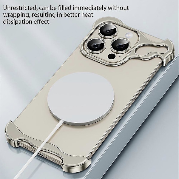Varmt spesialformet metallhjørnepute anti-fall telefondeksel for Iphone 15 14 13 Pro Max iphone15promax Blue