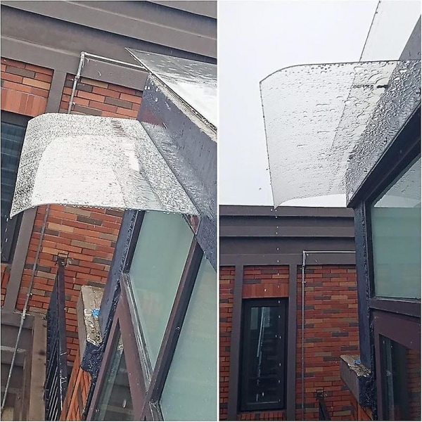 Fönstermarkis Osynlig Utomhus Uteplats Ytterdörr Överhäng Markis Transparent Tak Uteplatsmarkis Vindtät Robust Solskydd 40x60cm