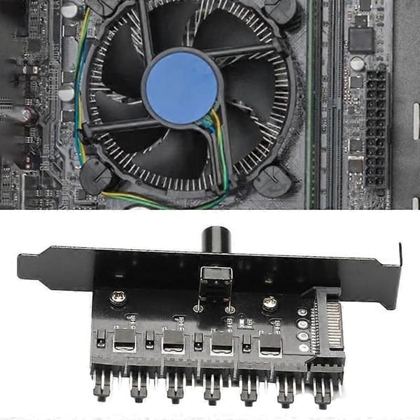 Moderkort Hastighetskontroller Effektiv Enkel Installation Värmeavledning Datorchassi SATA 4Pin Snabb Kylfläkt Temperaturkontroller för Stationär Dator