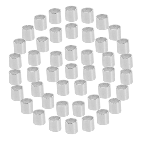4-pack/2000 st Koppar Positioneringsrör Distanspärlor Smyckessnöre Kontakter Armband Distansberlock för DIY Smycken Kostymtillbehör (Silver, Inner