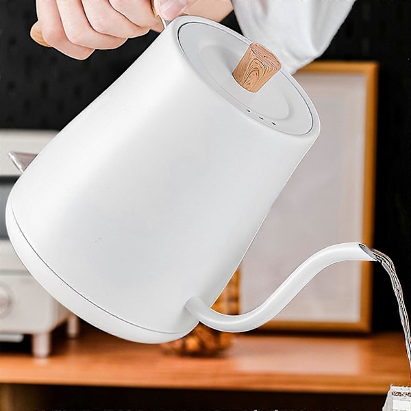 Elektrisk Kanden Gåsehalsskeddel, 800ML Vandkanden, Tekande Rustfrit Stål Til Kaffe & Te Med Hurtig Opvarmning, Automatisk Afbrydelse Og Tørkogningsbeskyttelse