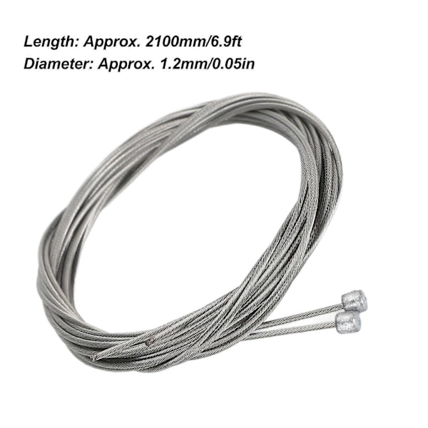 10 stk. Cykelskifterkabel Rustfrit Stål Rustfrit Cykelgear Kabel Skiftekabel Tråd til Mountainbike Landevejscykel 2,1m