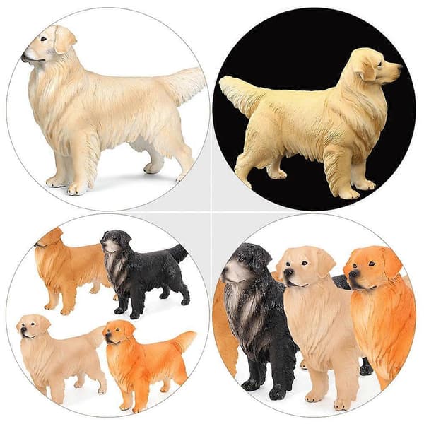Simulering Djur Hund Modell Leksak Barn Present Golden Retriever Prydnad