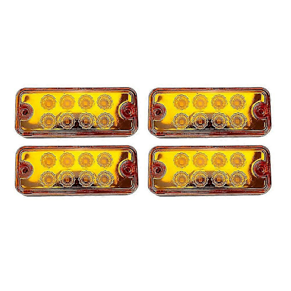 4x LED Sidomarkeringsljus Bil Extern Lampa Varnings Bakljus Indikator Släpvagn Lastbil Signal Klar