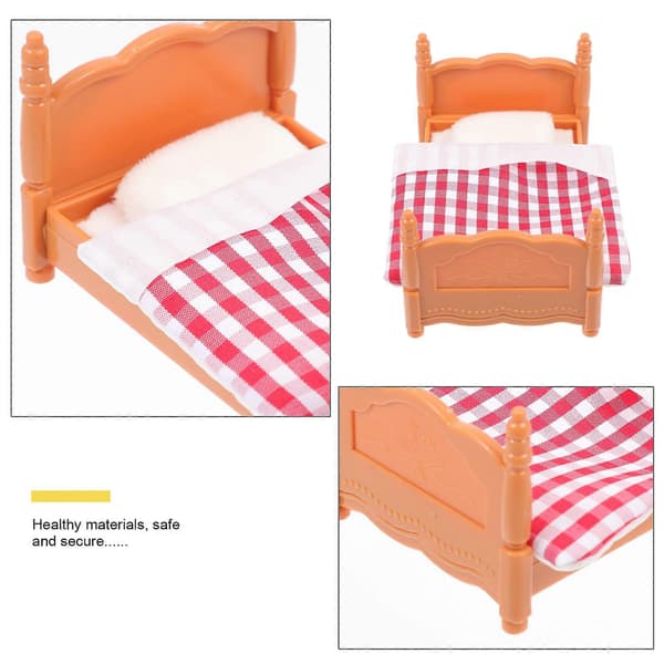 1 Sæt DIY Mini Hus Mini Seng Mini Møbler Ornament Stue Scene Layout Dekor