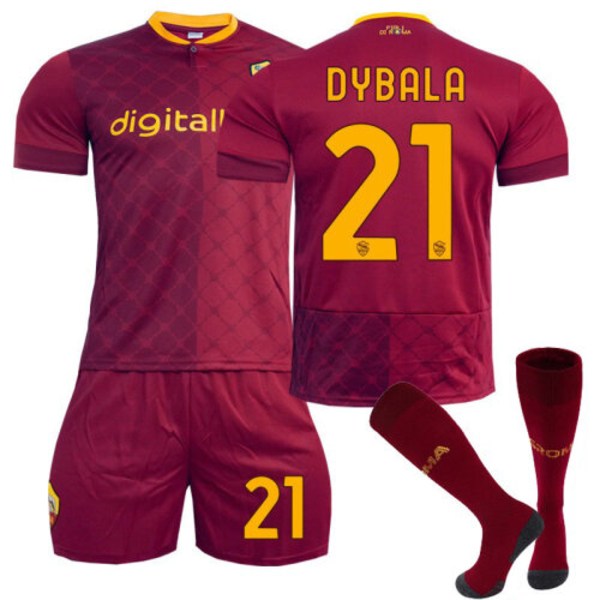 22-23 Roma #21 Dybala tröja set för vuxna/barn 16