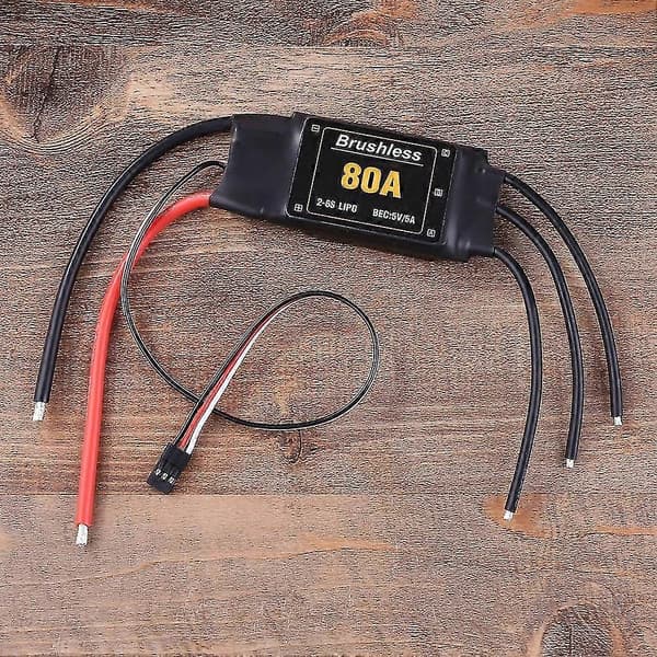80A ESC BEC 2-6S Lipo Hastighetsregulator med UBEC för RC Flygplan Helikopter