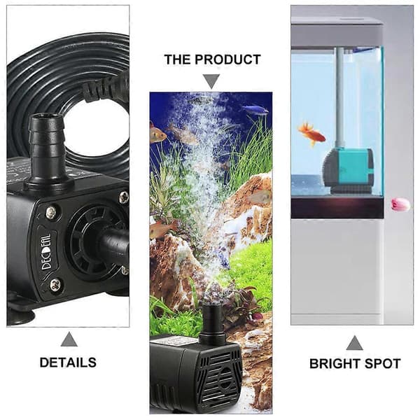 Mini Borstlös DC Vattenpump Dränkbar Fontän Akvarium Cirkulationspump
