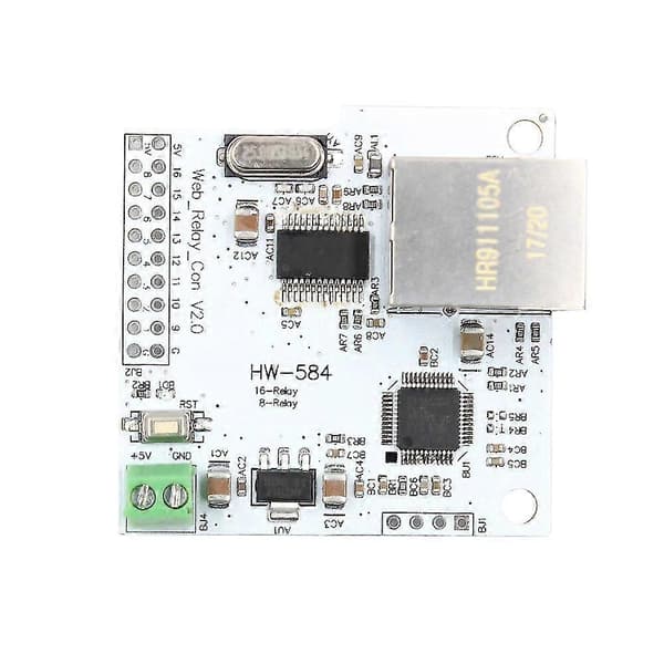 8-kanals Ethernet Nätverksmodul Kontroller Switch 5v Internet Relämodul P2p Wifi Modul Mobil