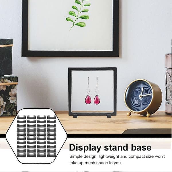 100 stk. Sorte Firkantede Base Display Bokse Baser Flydende Ramme Display Holder Baser