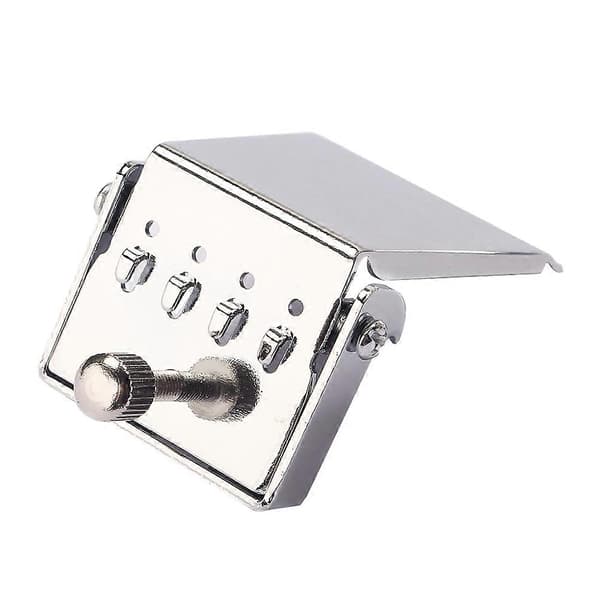 4-strängs stallstycke broplatta för banjo, reservdelar gitarr DIY för förbättrad ton (silver)