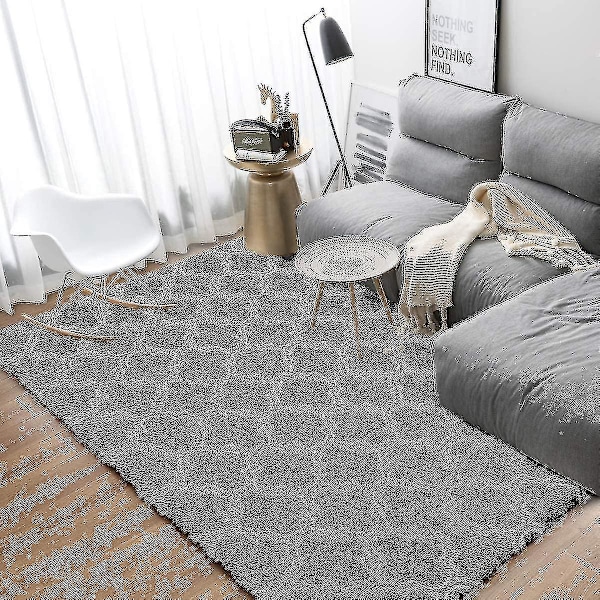 Tflycq Geometriska Mattor för Sovrum - 152 x 244 cm Luddig Ryamatta Modern Inomhus för Vardagsrum Flickor Pojkar Barnrum Sovsal Barnkammare Hem Semesterinredning Golv