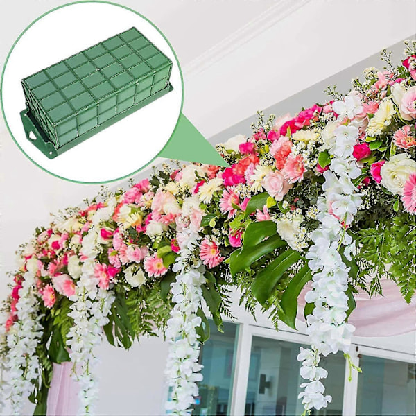 2 st Blomsterskumbur, Torra och Våta Rektangulära Blomsterburs Hållare för Färska Blommor, Bröllop, Hem A