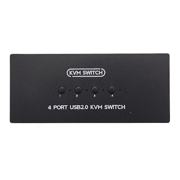 Usb Vga Kvm Switch För 4 Datorer Dela Hd Skärm Och 3 Usb Enheter Tangentbord Mus Scanner Skrivare