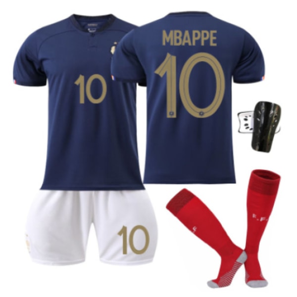 22-23 VM Frankrike Hemma MBAPPE 10# Vuxen/Barn Jersey Set 24
