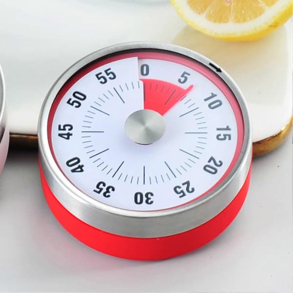 Alarm Timer Stort Urskivedesign Præcis Timing Rustfrit Stål Magnet Madlavningstimer til Hjemmet