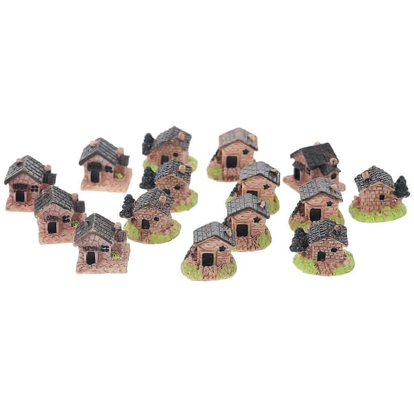 15 st Harts Husmodell Mikro Landskapsdekor Mini Husformade Prydnader