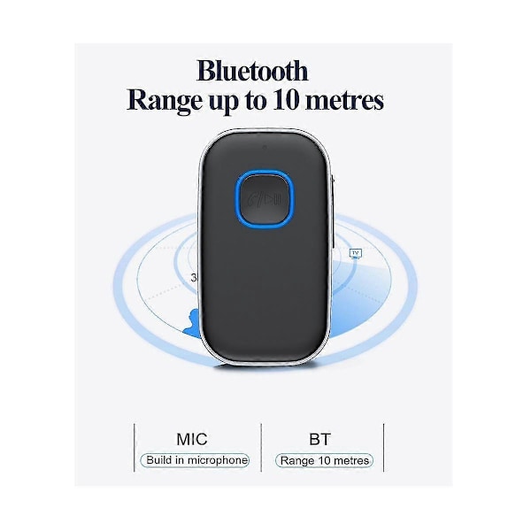 Bluetooth-vastaanotin mikrofonilla Aux-autoadapteri 3,5 mm langaton Bluetooth 5.0 -äänimuunnin