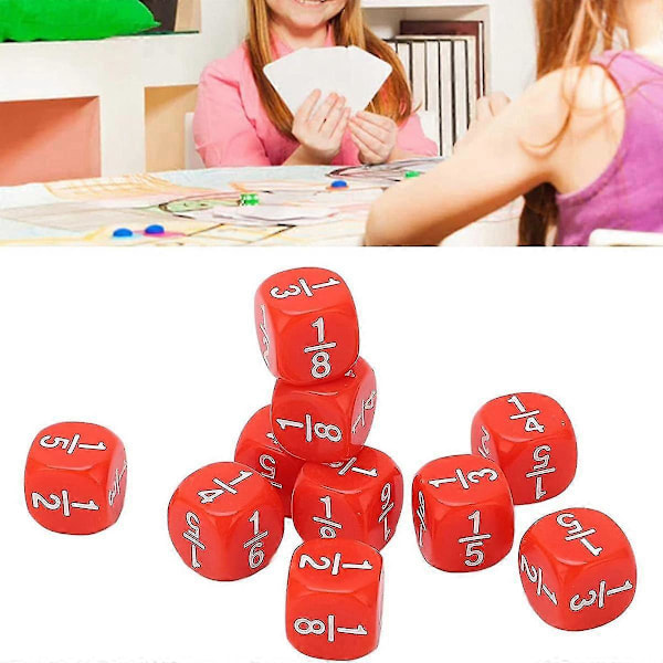 Teang Set, 20 st Fraktionsset Akryl, 6-sidig Fraktion, Röd