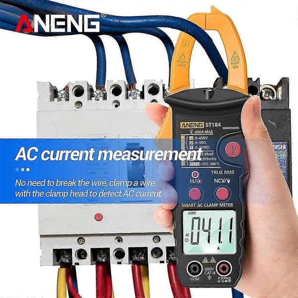 Aneng St184 Digital Multimeter Clamp Meter True 6000 Räknare Professionella Mätinstrument Ac/dc Vo