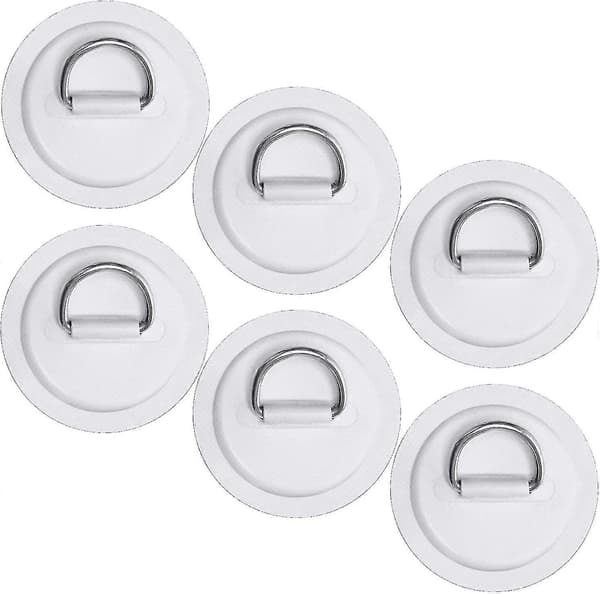 6-pakning D-ring patch i rustfritt stål for oppblåsbar båt kajakk