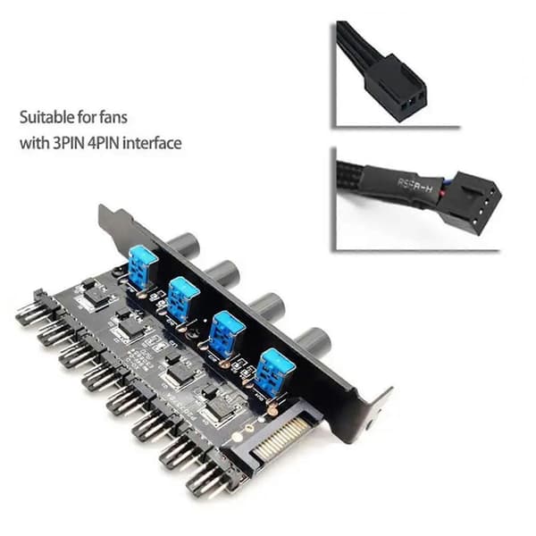 PCI Chassis Blæserhastighedsregulator Køleblæser Temperaturregulerende Guvernør til SATA Interface Hub Varmeafledning Computer Temperaturkontrol Switch