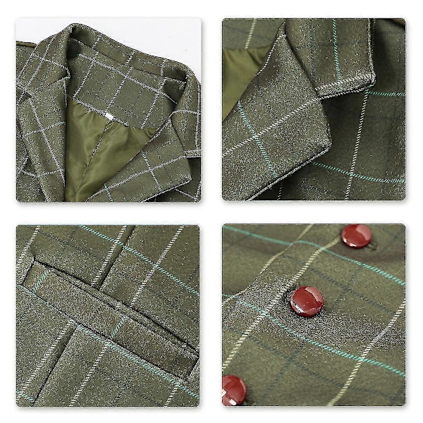 Rutig V-ringad väst för män, Slim Classic Vest (Ruipei)