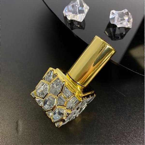 12 st Parfymflaska Glas 10ml Sprayflaskor Guld Prov Tomma Behållare Reseportabel Atomizer