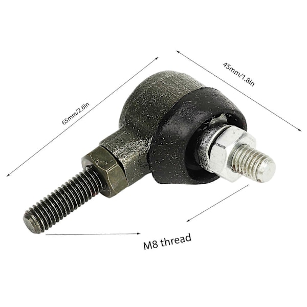 Styrearmkuleledd M8 Slitsterkt Pålitelig Robust Stabilt Styrearmkuleledd For 49cc 90cc 110cc GO KART ATV MOPED