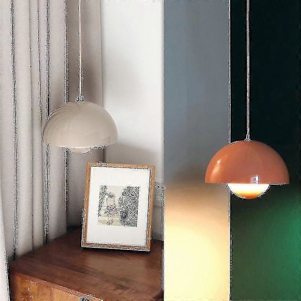 Ny 2024 Moderne Blomsterpotte Pendellampe Halvsirkel Restaurant Hengende Taklampe Innendørs Stue Bar Kjøkkenøy Lamper Cool White 6000K Yellow