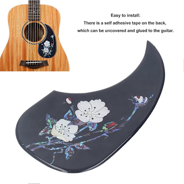 Akustisk Gitarr Plektrumskydd PVC Anti-Repa Dekorativ Självhäftande Gitarrskyddsplatta