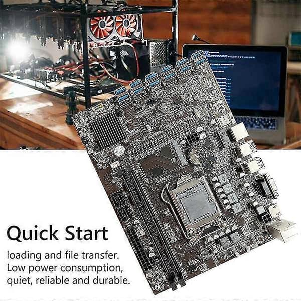 B250c Btc Mining Moderkort 12xpcie Till Usb3.0 Grafikkortplats Lga1151 Stöder Ddr4 Dimm Ram Co