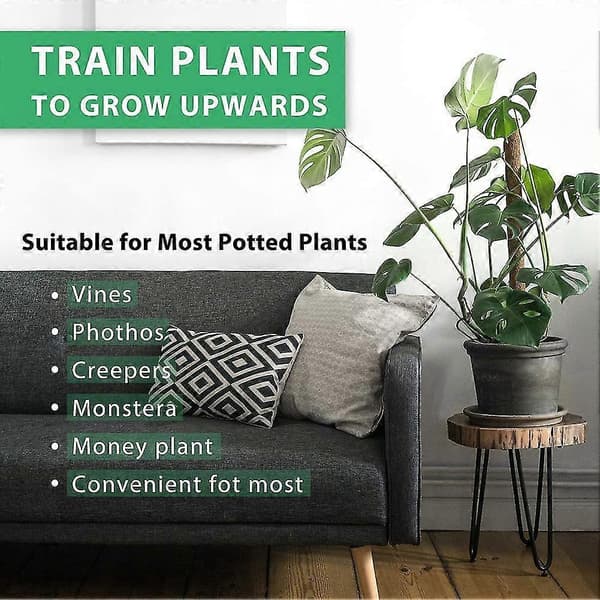 Moss Pole - 4-pack 40 cm Moss Pole för Växter Monstera, Växtstöd för Klättrande Inomhusväxter i Kruka