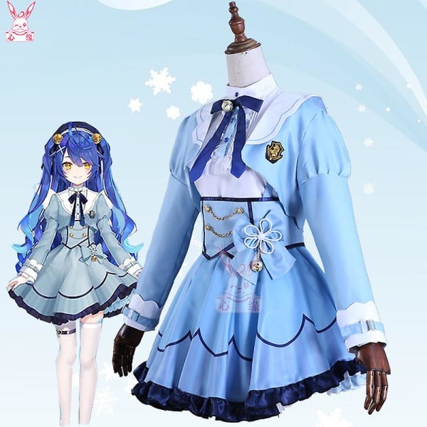 Warrior Cosplay Kostym För Nijisanji Vtuber Gawr Gura Wig L