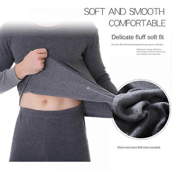 Underställsset för män Light Gray XXXL