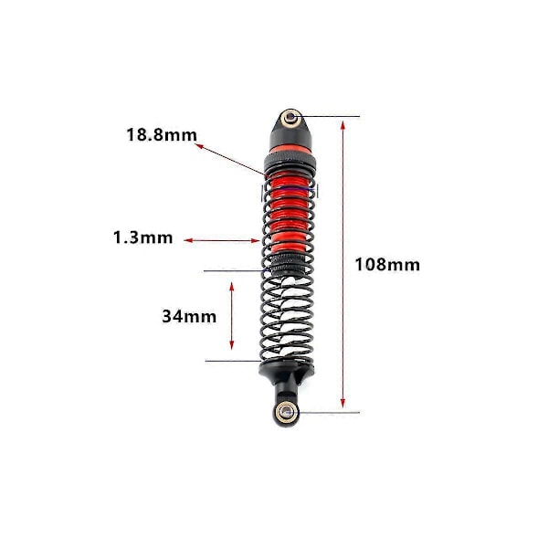 4kpl 108mm Metallia Axial Scx10 Capra Wraith Trx4 Redcat Gen8 Yk4082 1/10 Rc Crawler Auton Osat, 2
