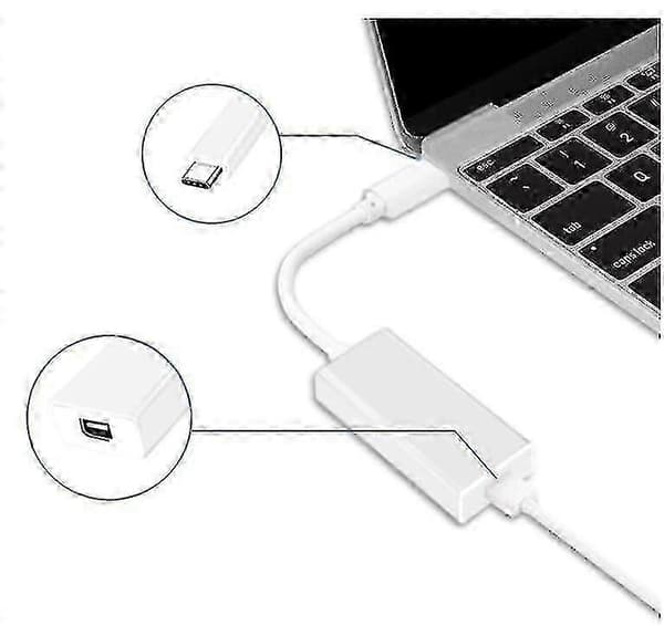 1x Thunderbolt 3 till Thunderbolt 2 Adapter Typ C Kabel USB för Macbook Air Pro