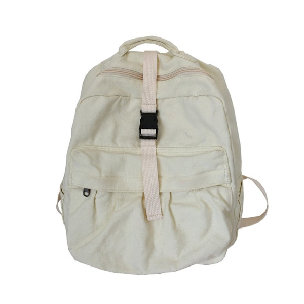 Retro Casual Ryggsäck Dam Resväska Mode Stor Kapacitet Ryggsäck white